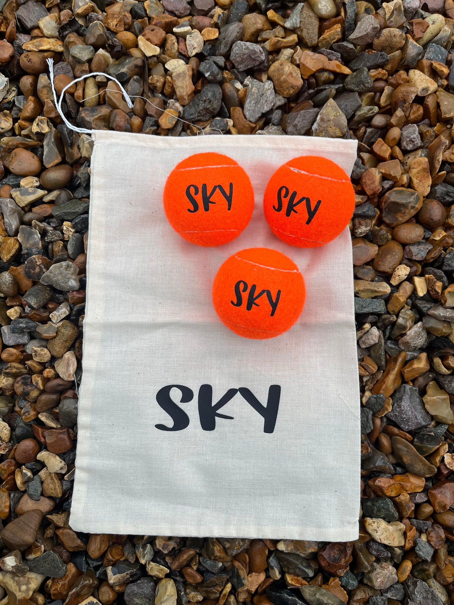 NTB - Personalised Dog Tennis balls - Orange Edition