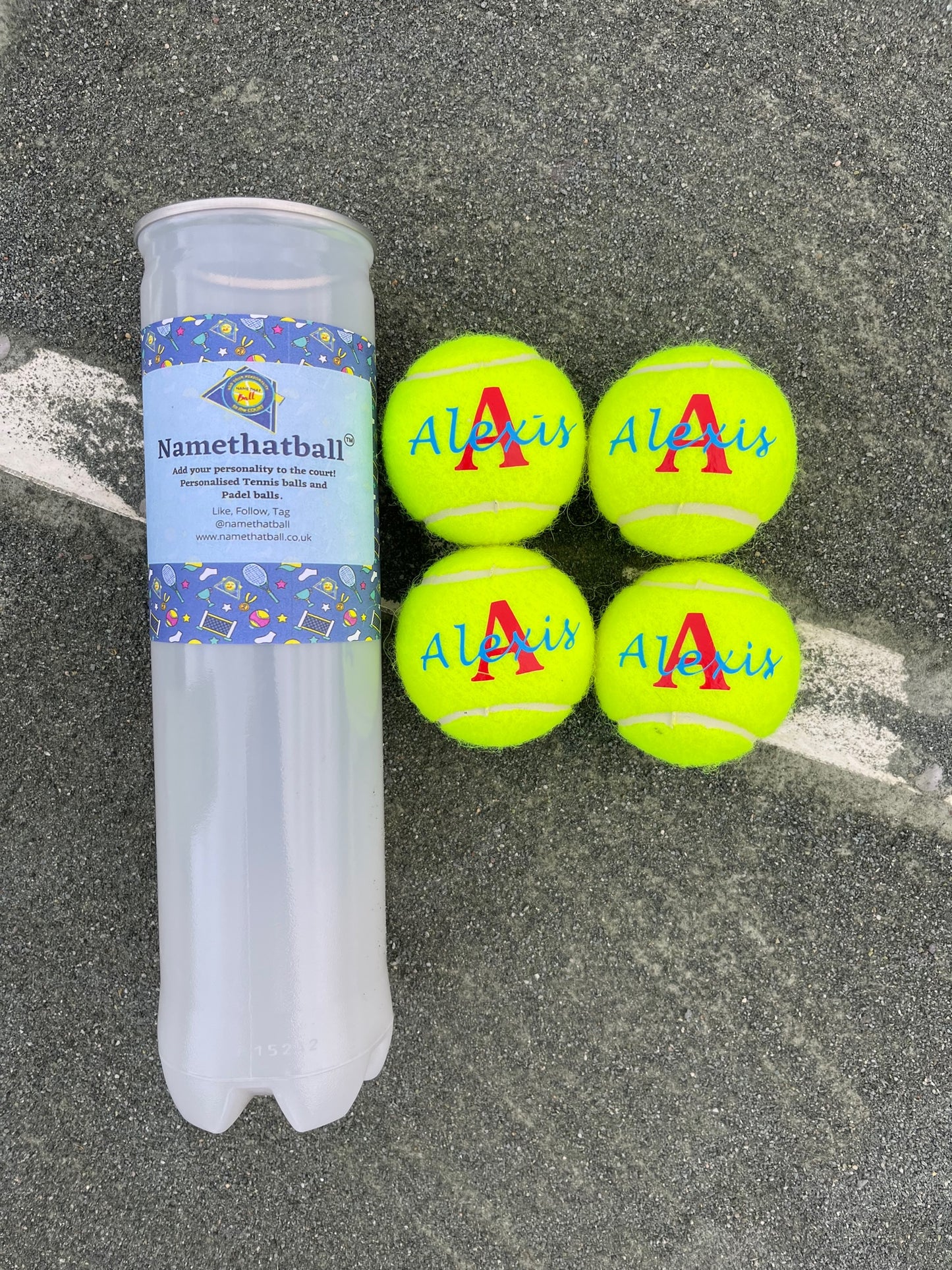 NTB - Personalised Adult Tennis balls - Name & Initial