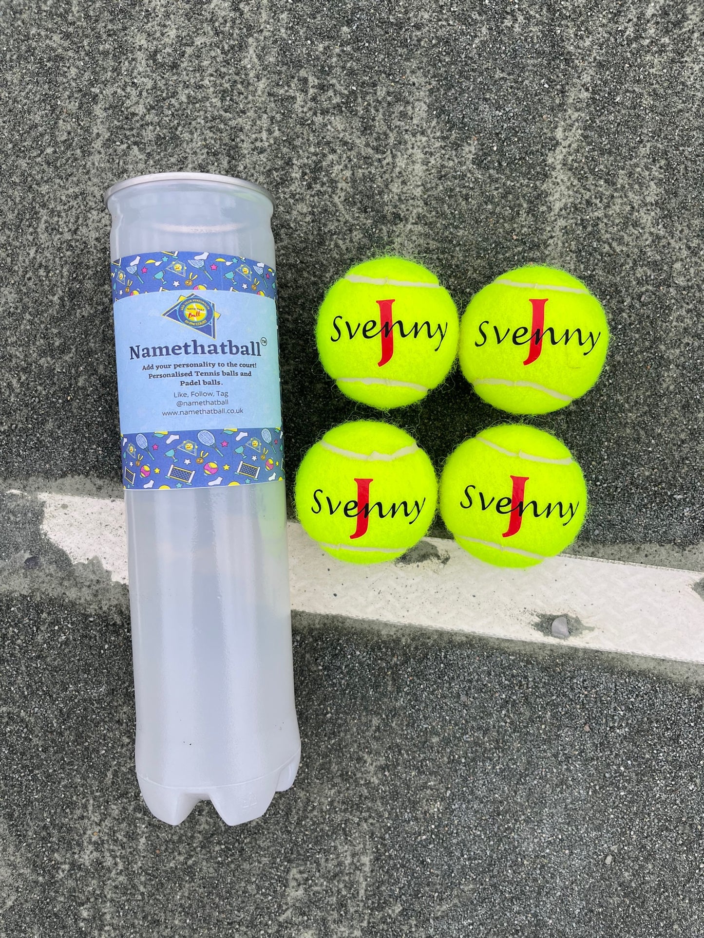 NTB - Personalised Adult Tennis balls - Name & Initial