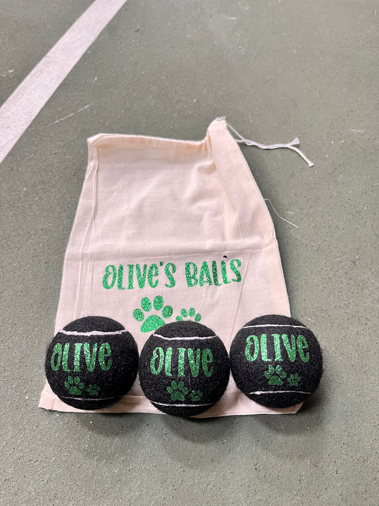 NTB - Personalised Dog Tennis balls - Black Edition