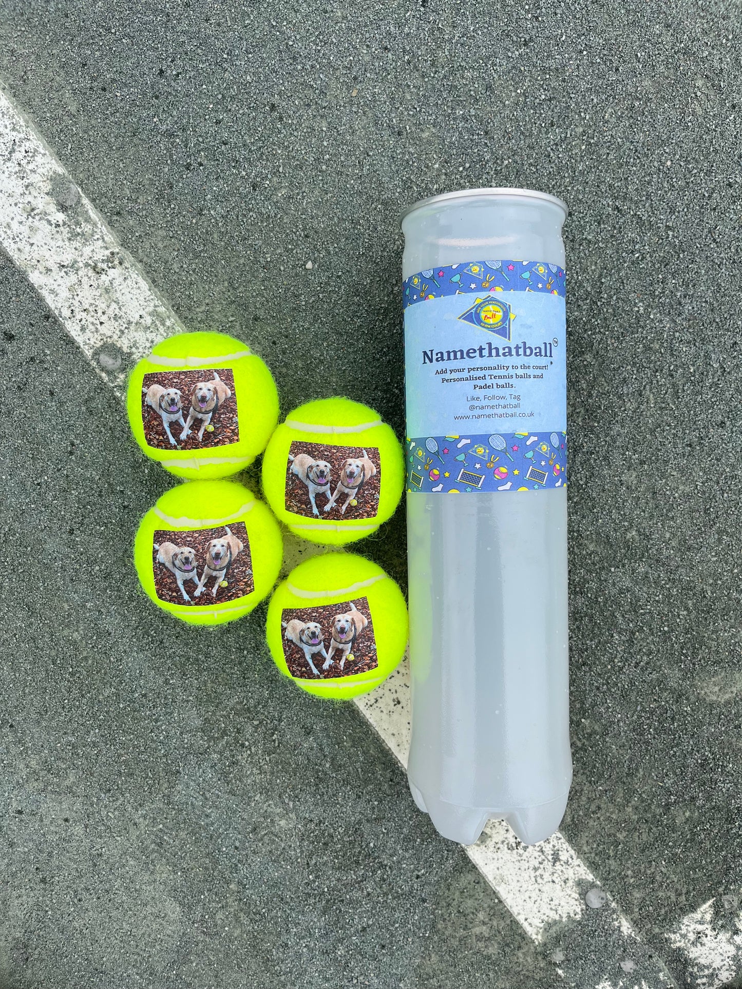 NTB - Personalised adult tennis balls - Photo edition