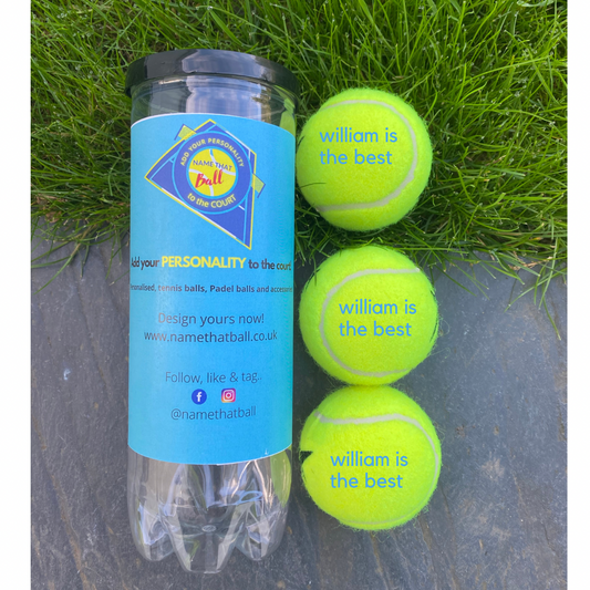 personalised tennis ball