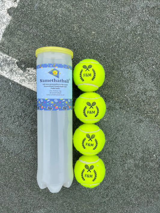 personalised tennis ball