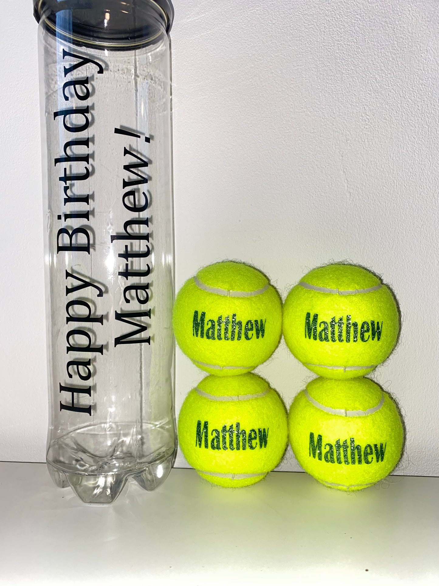 NTB Personalised Adult's Tennis Balls - Coloured writing
