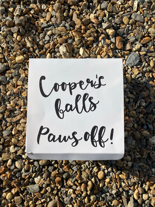 personalised tennis ball