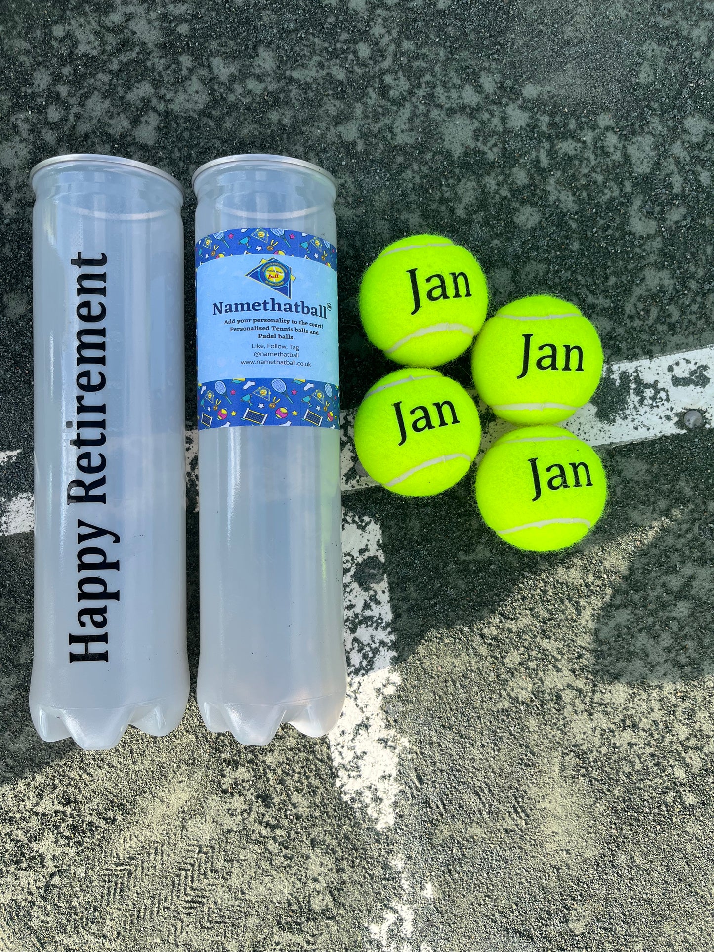 NTB Personalised Adult's Tennis Balls - Standard Text Edition