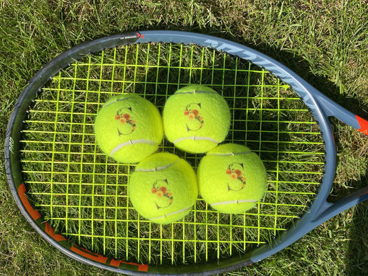 NTB - Personalised Adult Tennis Balls - Floral Initial