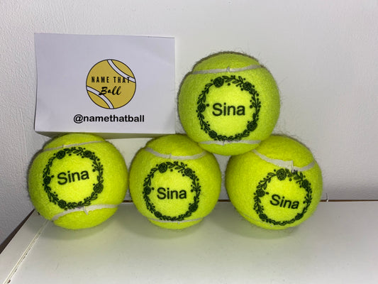personalised tennis ball