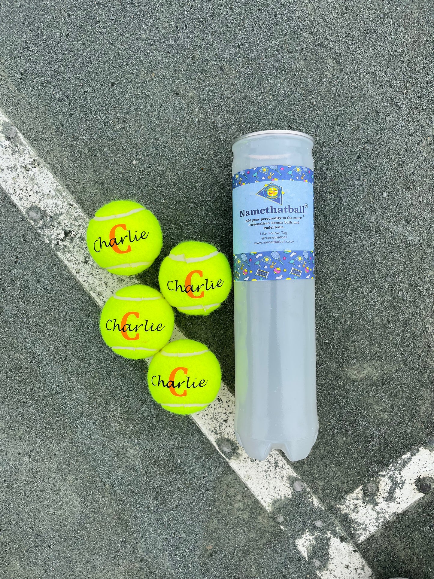 NTB - Personalised Adult Tennis balls - Name & Initial