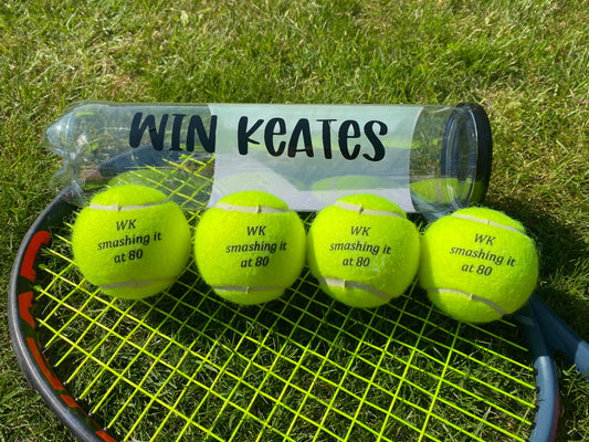 personalised tennis ball