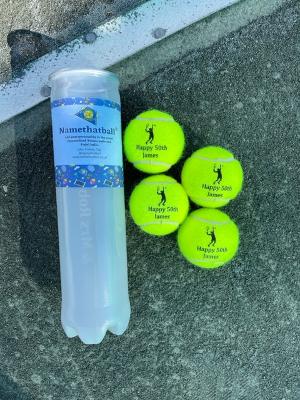 NTB - Personalised Adult Tennis Balls - Tennis Silhouette