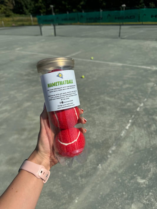 NTB - Personalised Tennis Balls - RED