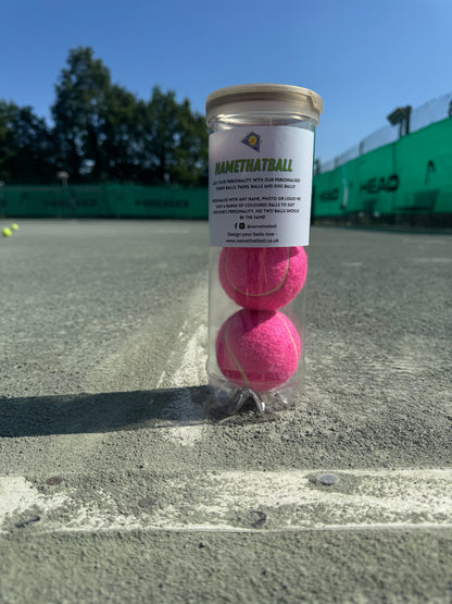 NTB - Personalised Tennis Balls - PINK