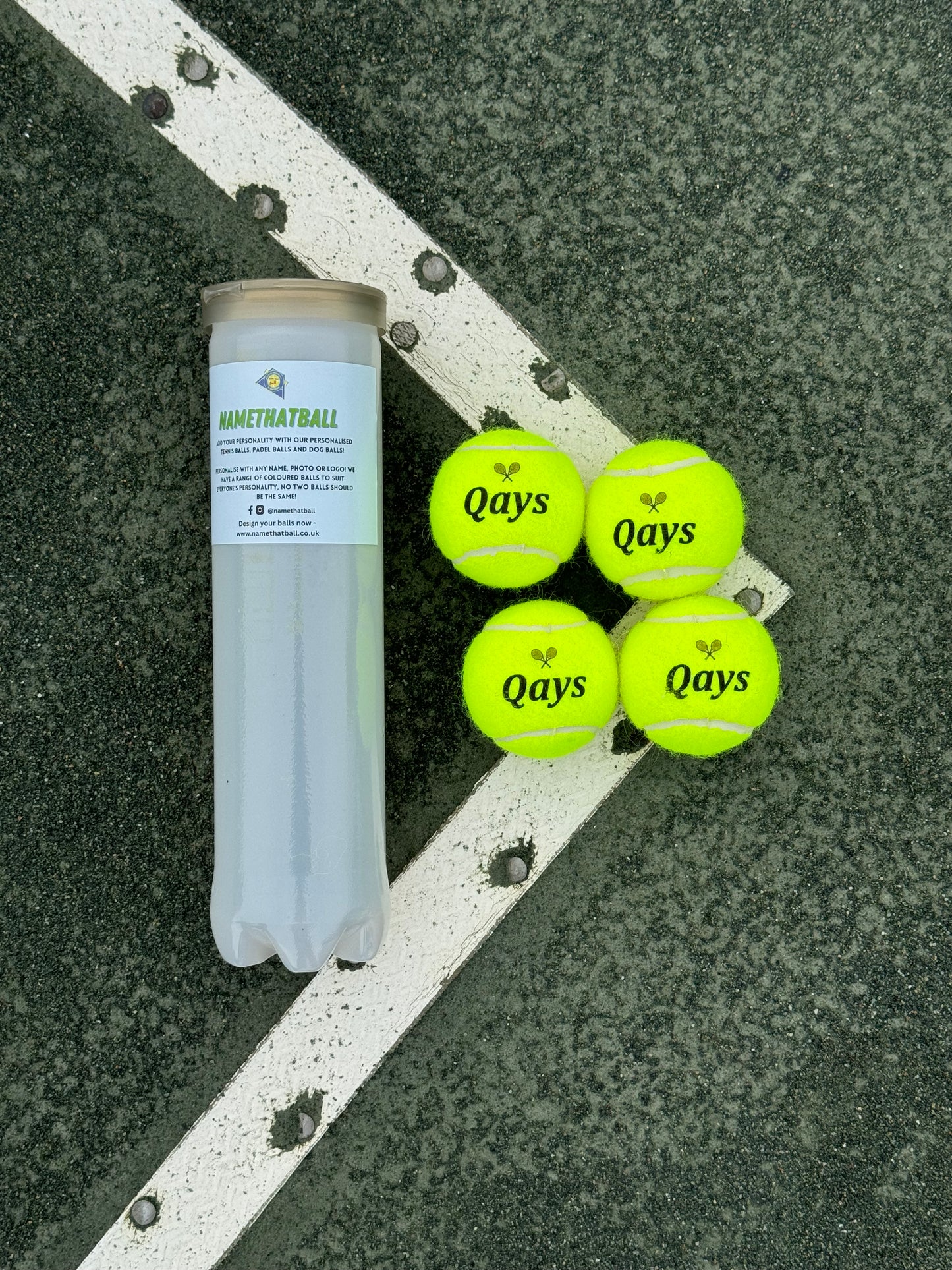 NTB - Personalised Adult Tennis Balls - Double Racket