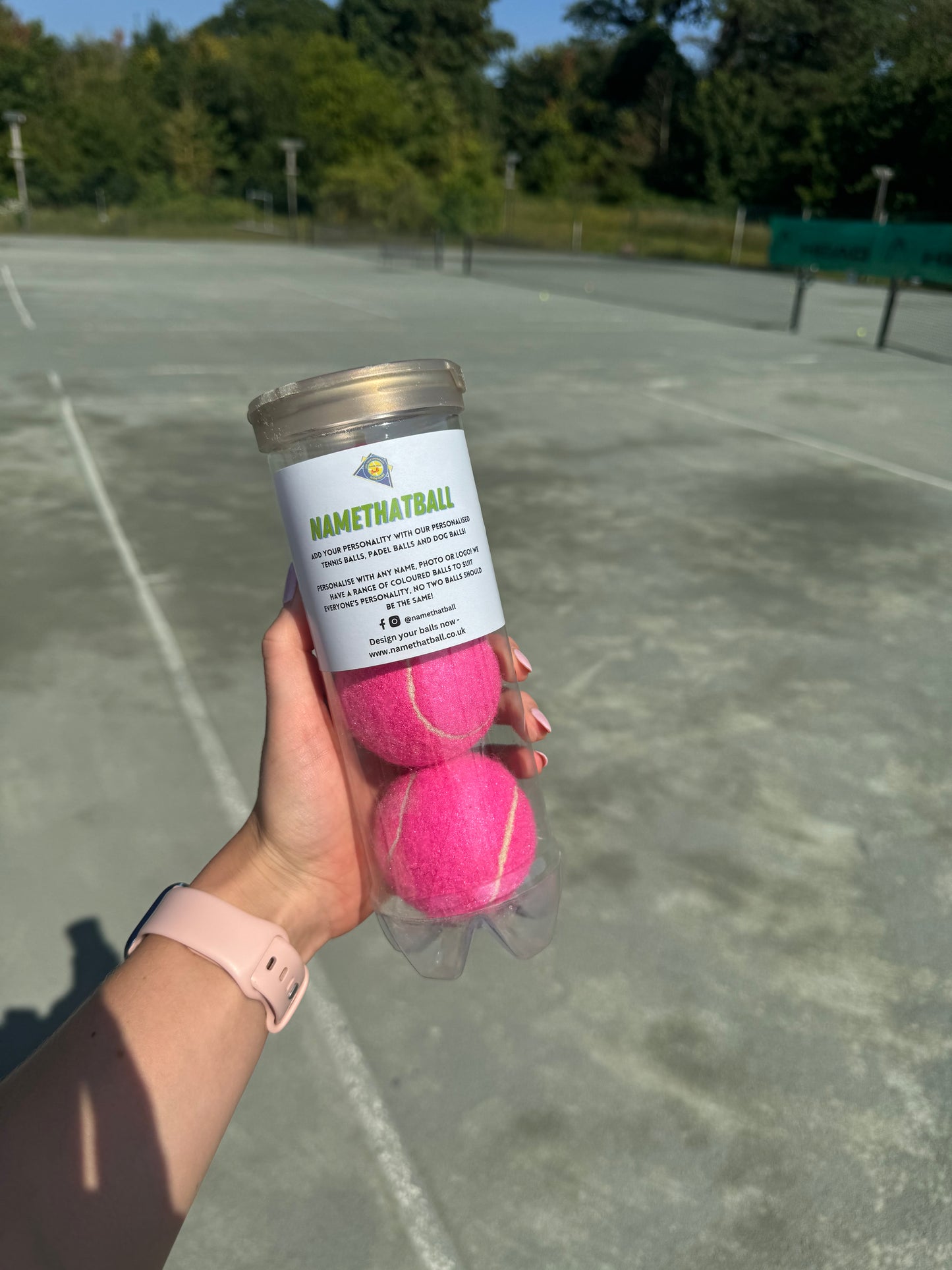 NTB - Personalised Tennis Balls - PINK