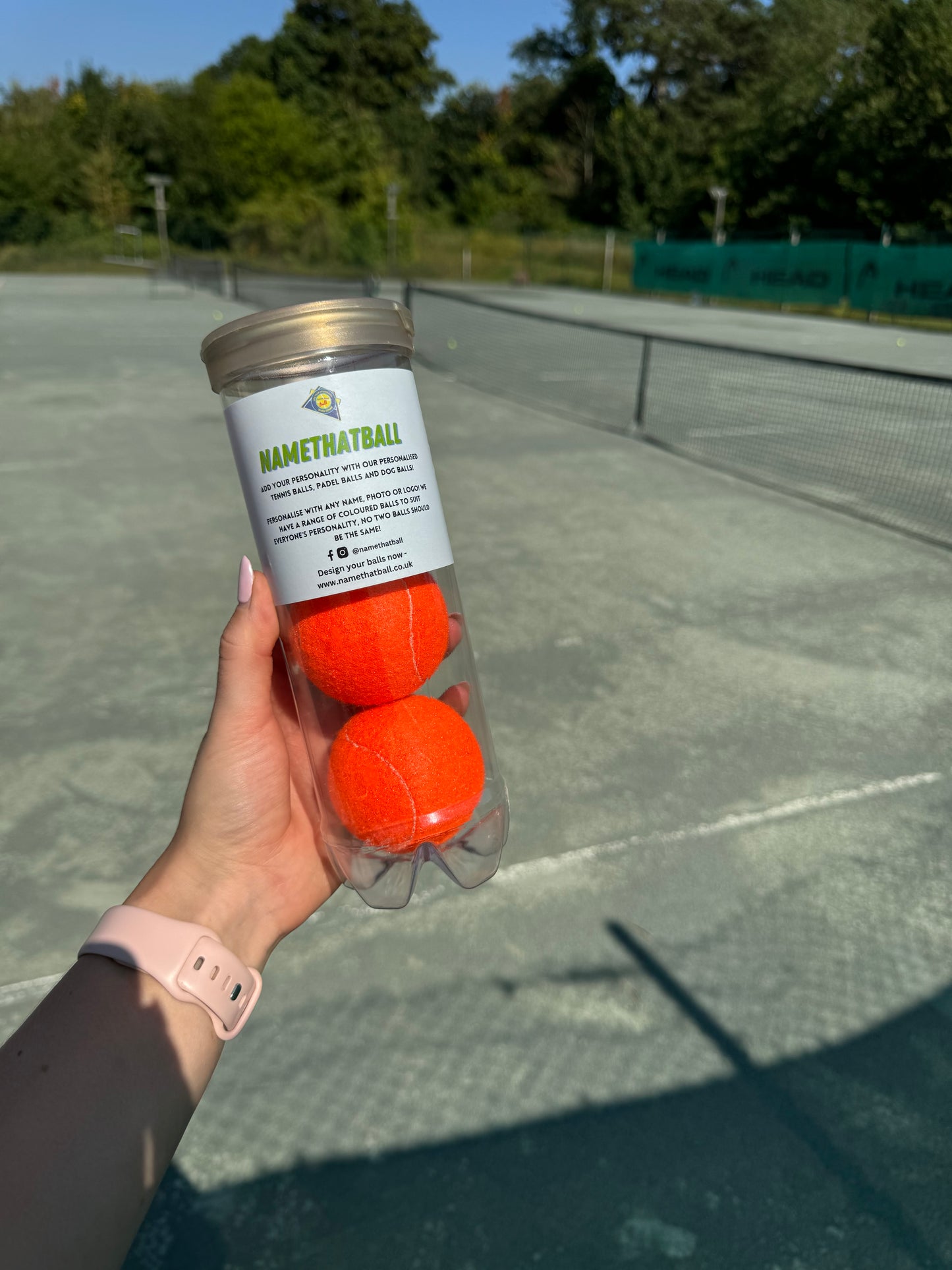 NTB - Personalised Tennis Balls - NEON ORANGE