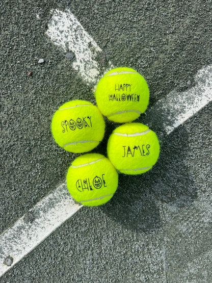 NTB - Personalised Tennis balls - Spooky Text