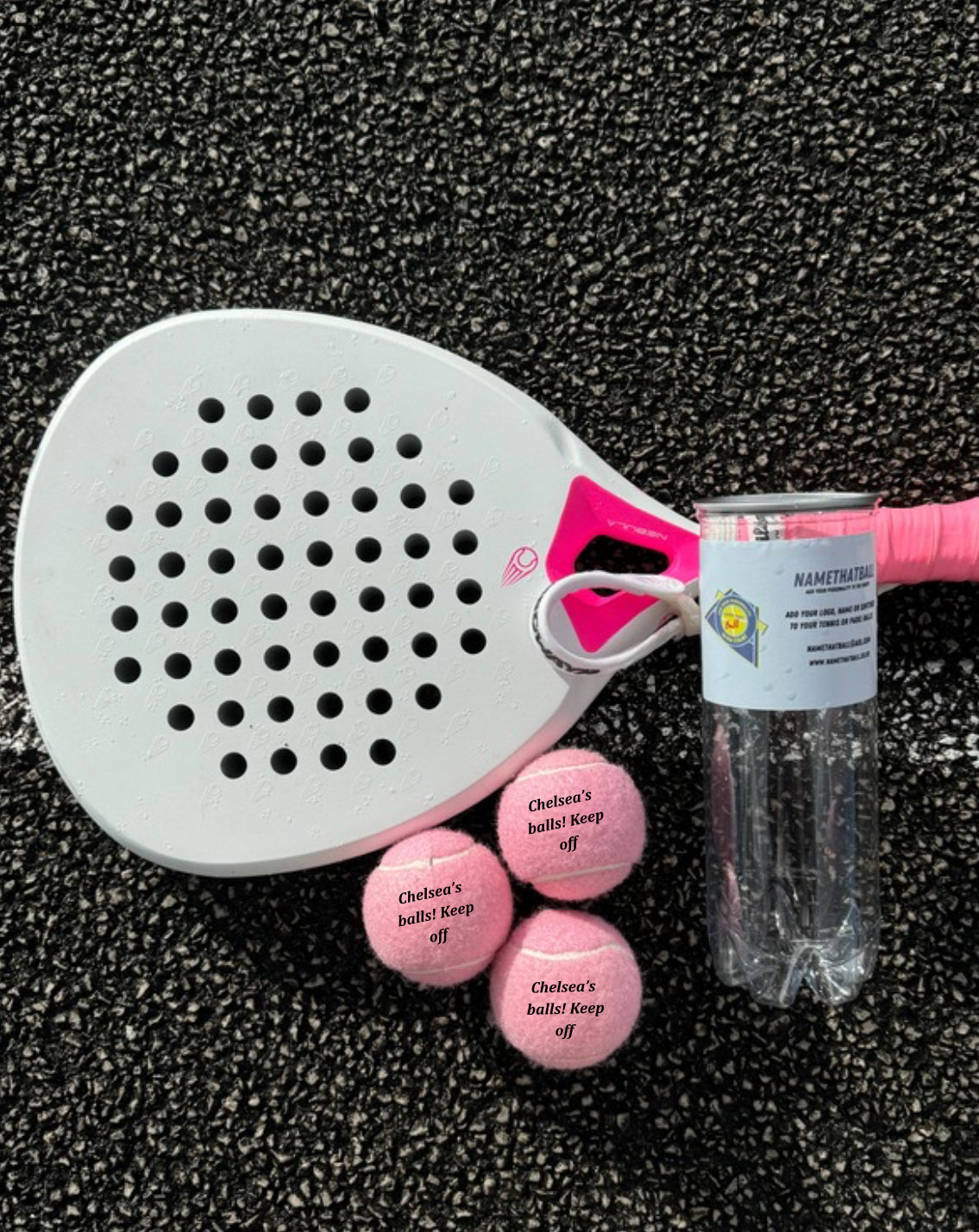 Namethatball -Customised Padel Balls - Baby Pink