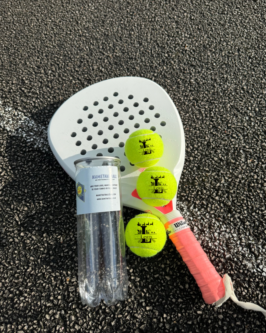 Namethatball - Customised Padel balls - Christmas name & initial