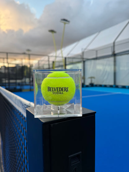 Namethatball - Custom tennis ball in trophy case