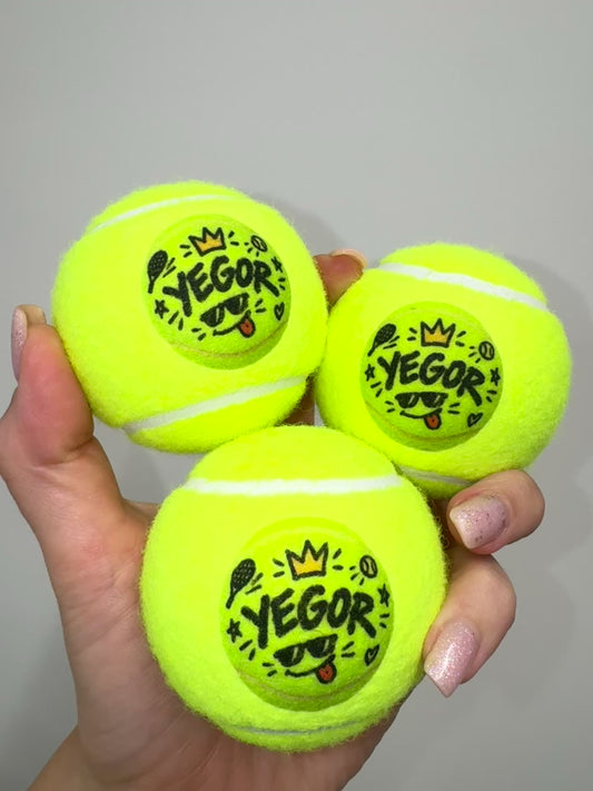 personalised tennis ball