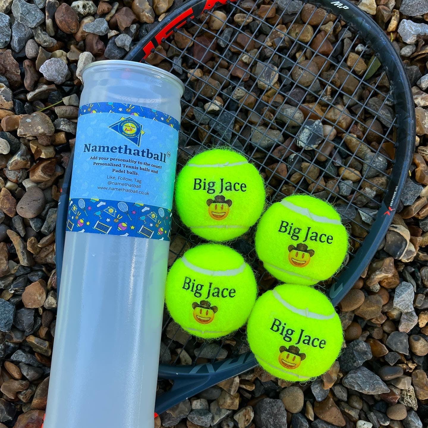 NTB Personalised Adult's Tennis Balls - Emoji Edition