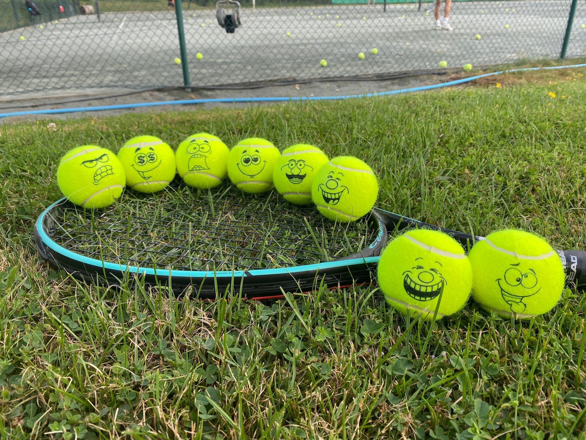 NTB - Personalised tennis balls - funny faces