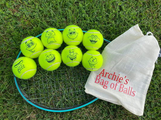 NTB - Personalised tennis balls - funny faces