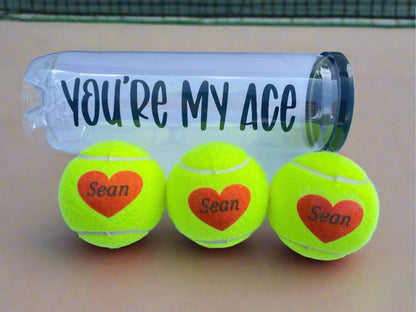 Personalized Adult Padel Balls – Love Heart Edition | Namethatball