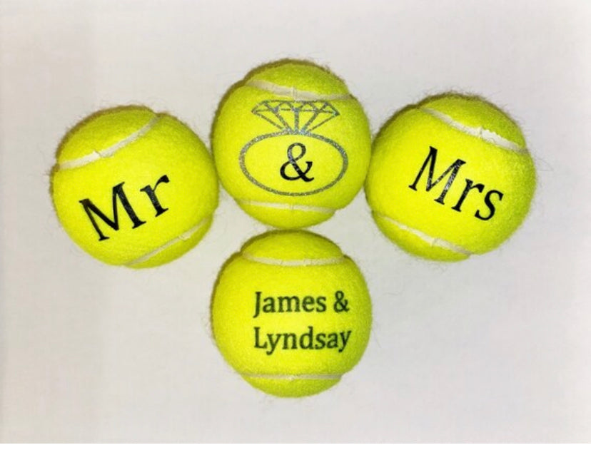 NTB Personalised Adult's Tennis Balls - Mr & Mrs