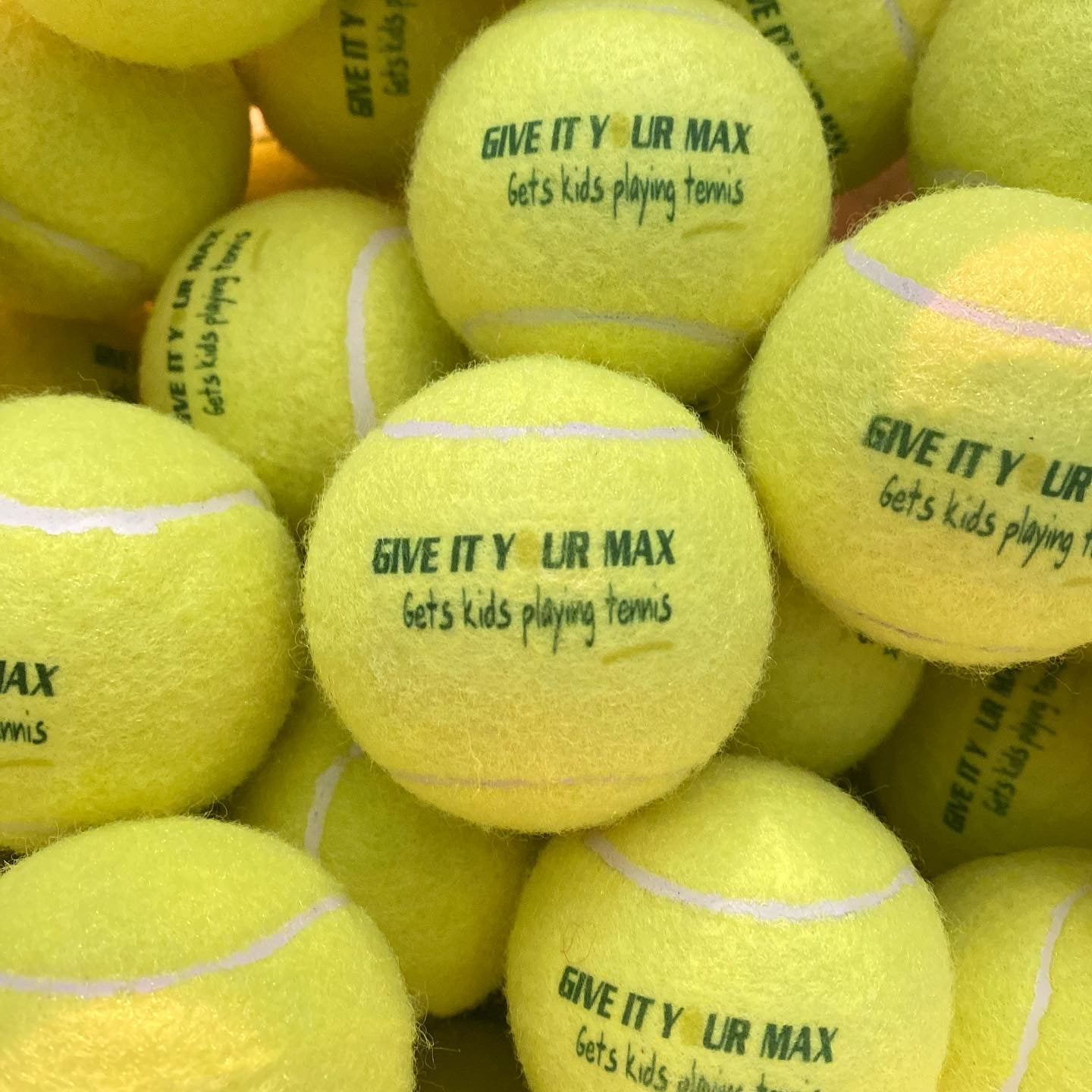 Give it your max tennis balls