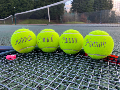 NTB Personalised Adult's Tennis Balls - Coloured writing