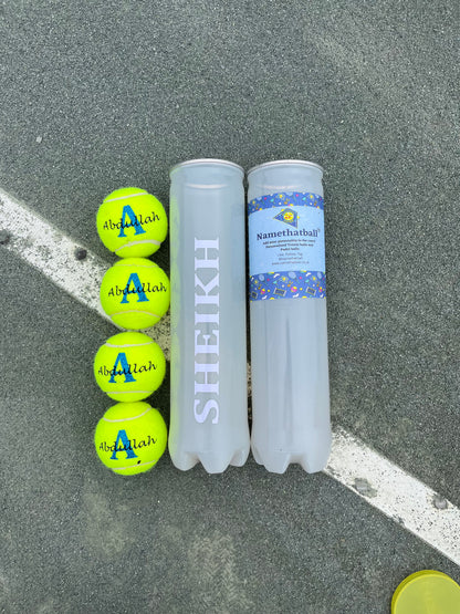 NTB - Personalised Adult Tennis balls - Name & Initial