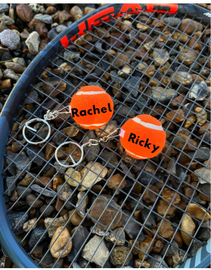Namethatball - Personalised Tennis ball Keyring - Orange