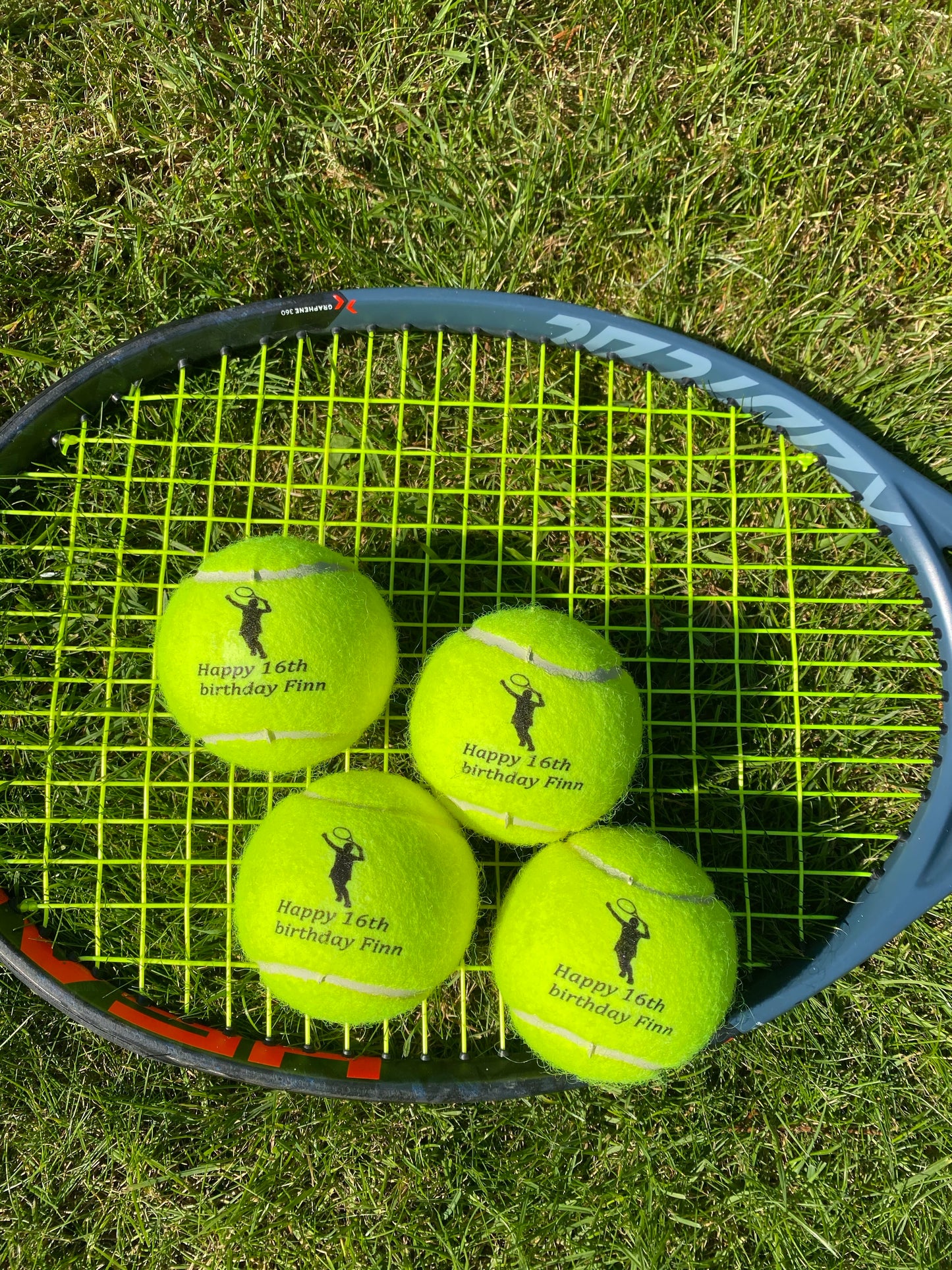 NTB - Personalised Adult Tennis Balls - Tennis Silhouette