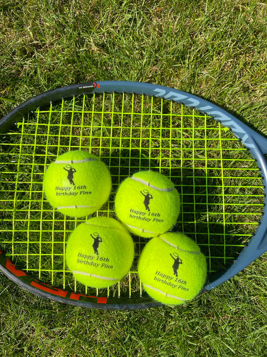 personalised tennis ball