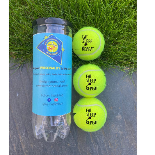 NTB - Personalised Adult Padel Tennis balls - Eat, Sleep, Padel