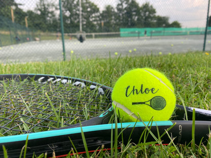 NTB - Personalised Adult tennis balls - Name & Racket