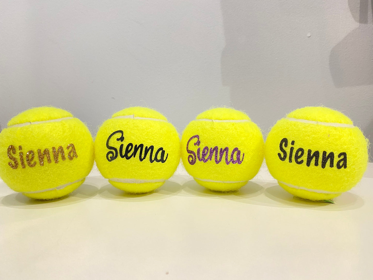NTB Personalised Adult's Tennis Balls - Coloured writing